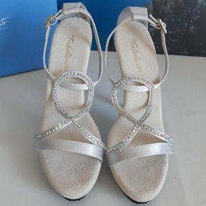 Pleaser Fabulicious "Lip" Satin Ankle Strap Sandal